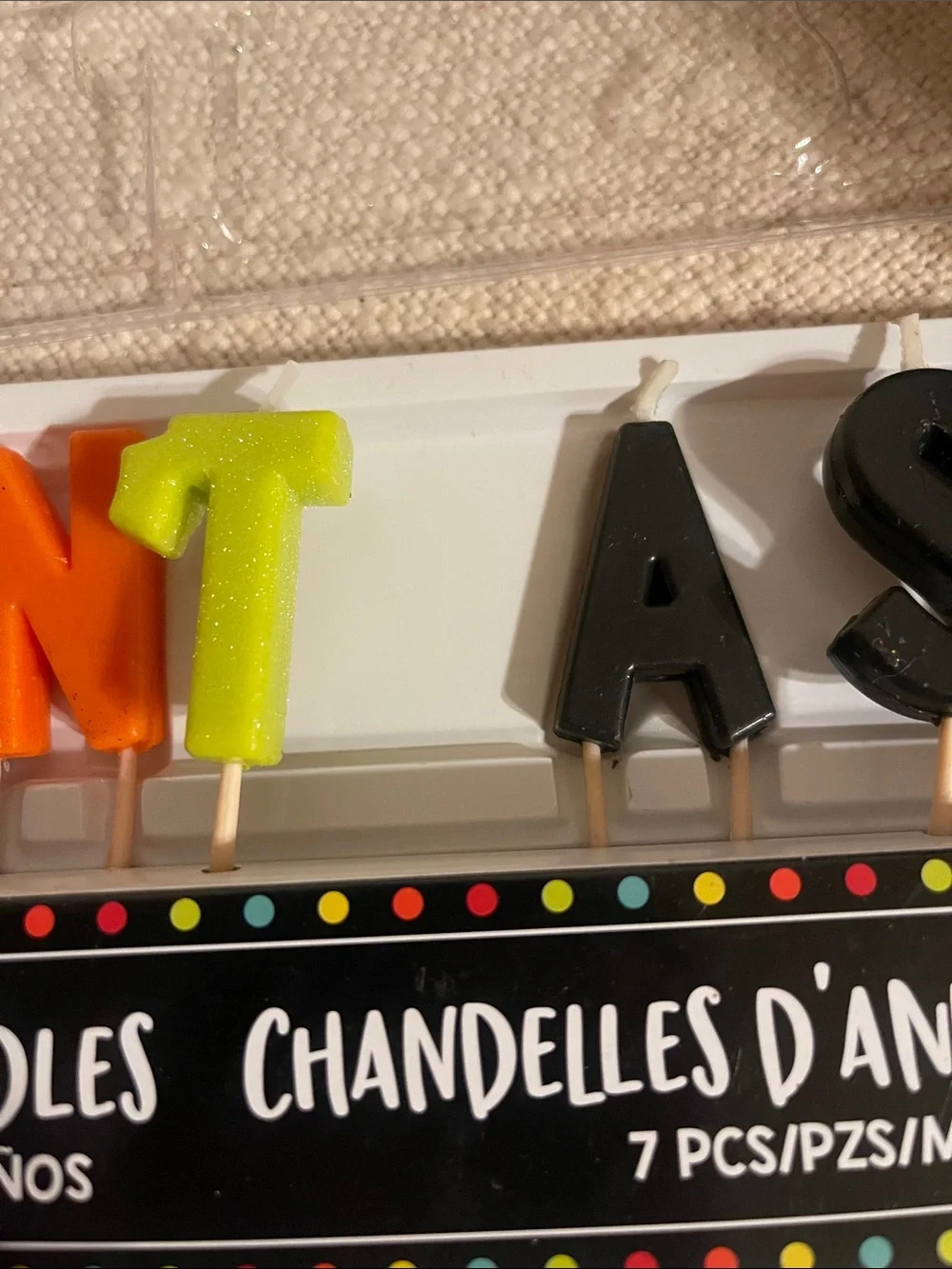 Set of Brand New Funny Birthday Cake Candles - “DON’T ASK
